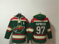 Minnesota Wild #97 Kirill Kaprizov Green Lace-Up Pullover Hoodie
