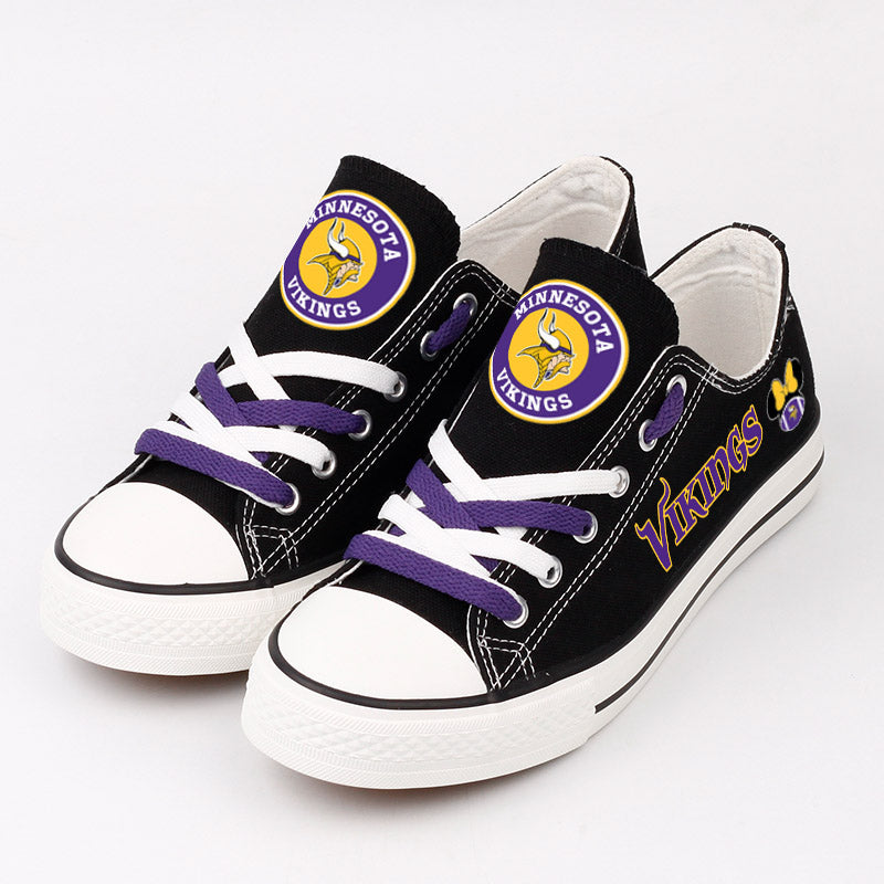 Minnesota Vikings Low Top Canvas Sport Sneakers Shoes For Men Women Fans