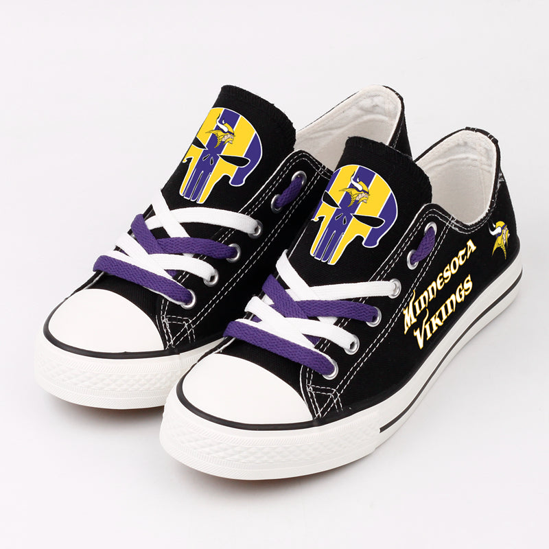 Minnesota Vikings Low Top Canvas Sport Sneakers Shoes For Men Women Fans