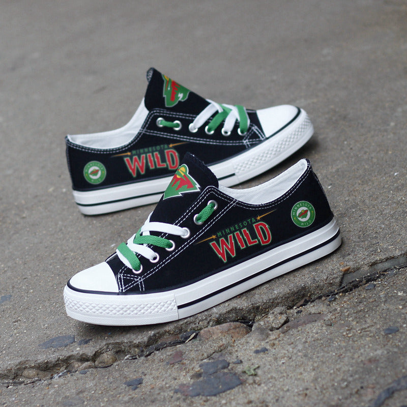 Minnesota Wild Low Top Canvas Sport Sneakers Shoes For Men Women Fans