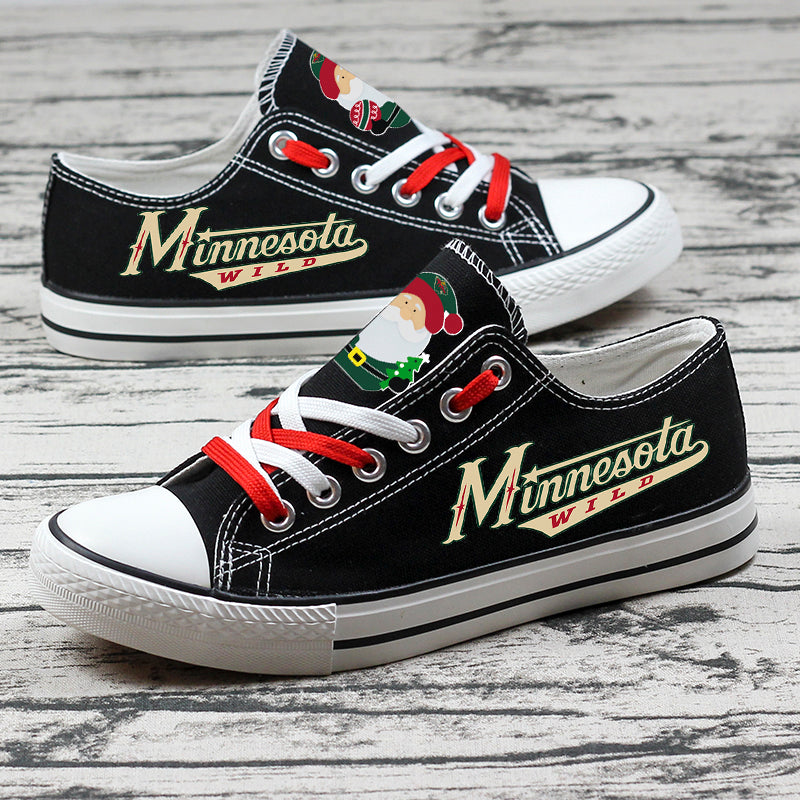 Minnesota Wild Low Top Canvas Sport Sneakers Shoes For Men Women Fans