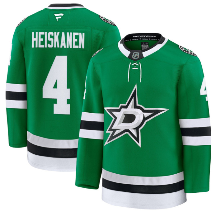 Miro Heiskanen Jersey #4 Dallas Stars Premium All Stitched Black
