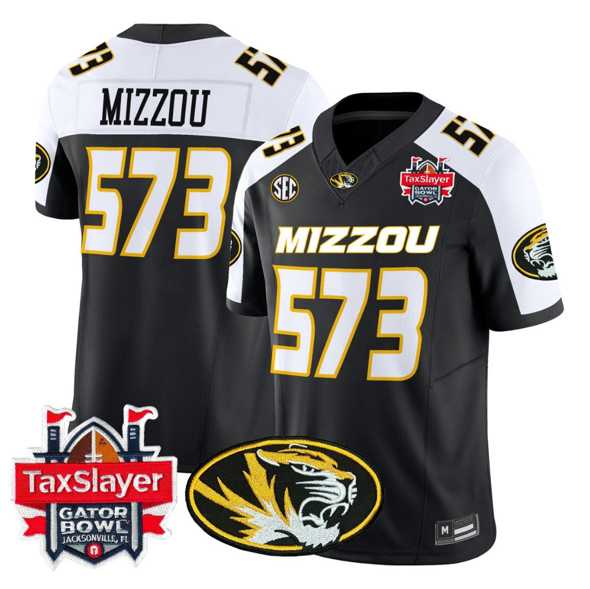 Mizzou Jersey #573 Missouri Tigers 2025 Gator Bowl Vapor Stitched