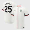 Moises Caicedo 25 Chelsea 2025-26 Away Jersey – White