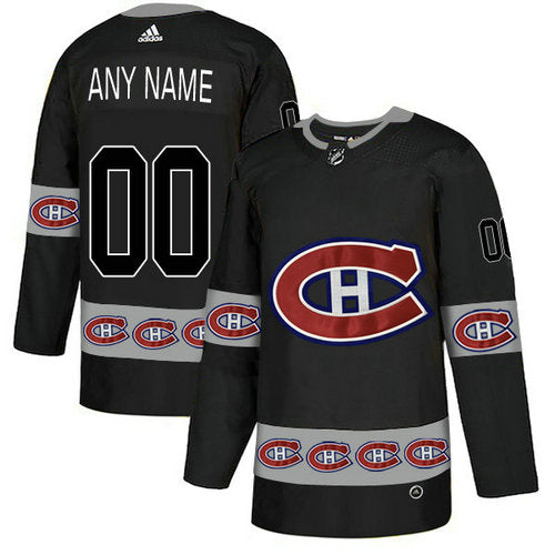 Montreal Canadiens Custom Black Team Logos Fashion Jersey Stitched