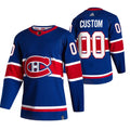 Montreal Canadiens Custom Blue 2020-21 Reverse Retro Alternate NHL Jersey Stitched