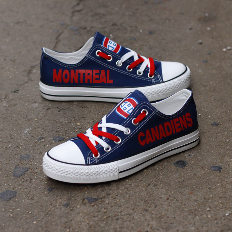 Montreal Canadiens Low Top Canvas Sport Sneakers Shoes For Men Women Fans