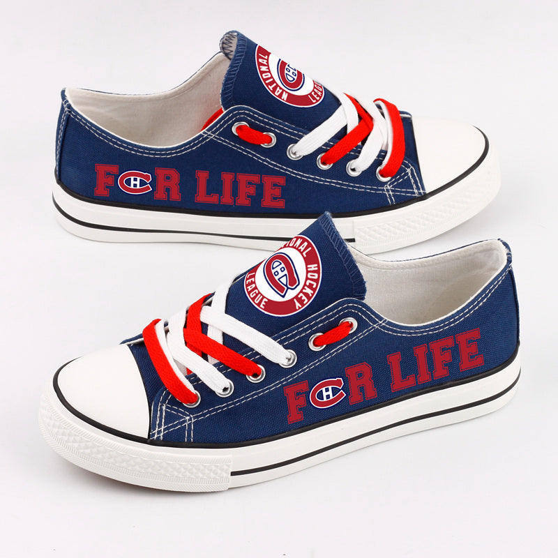 Montreal Canadiens Low Top Canvas Sport Sneakers Shoes For Men Women Fans