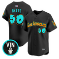 Mookie Betts Jersey #50 Los Angeles Dodgers Graffiti Street Style Stitched