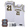 Morez Johnson Jr Jersey #21 Michigan Wolverines 2026 Final Four Stitched White