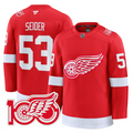 Moritz Seider Jersey #53 Detroit Red Wings 100th Anniversary Stitched