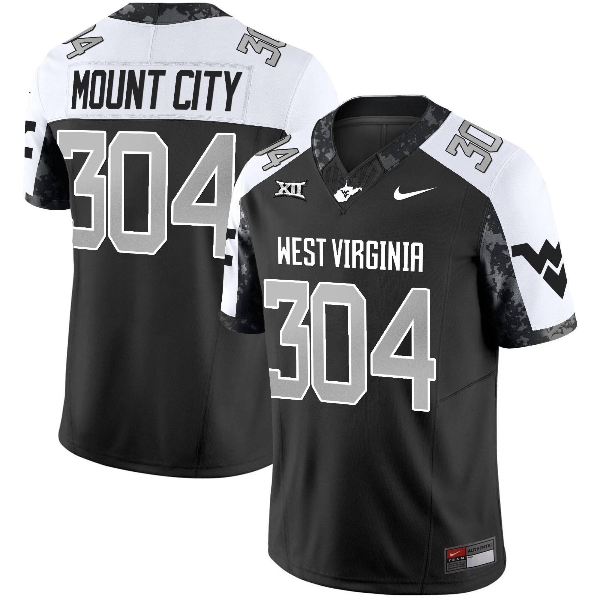 Mount City Jersey #304 West Virginia Mountaineers 2025 Stitched
