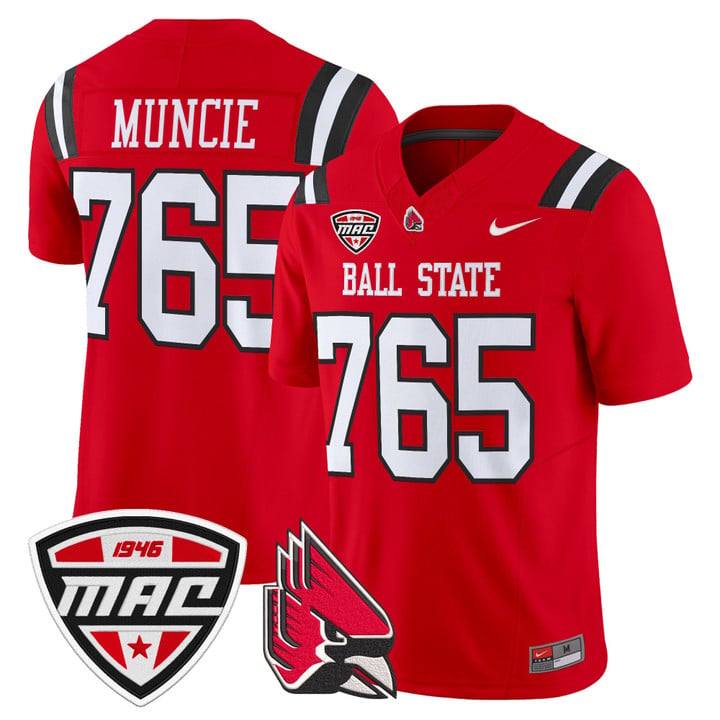 Muncie Jersey #765 Ball State Cardinals 2025 Limited Stitched