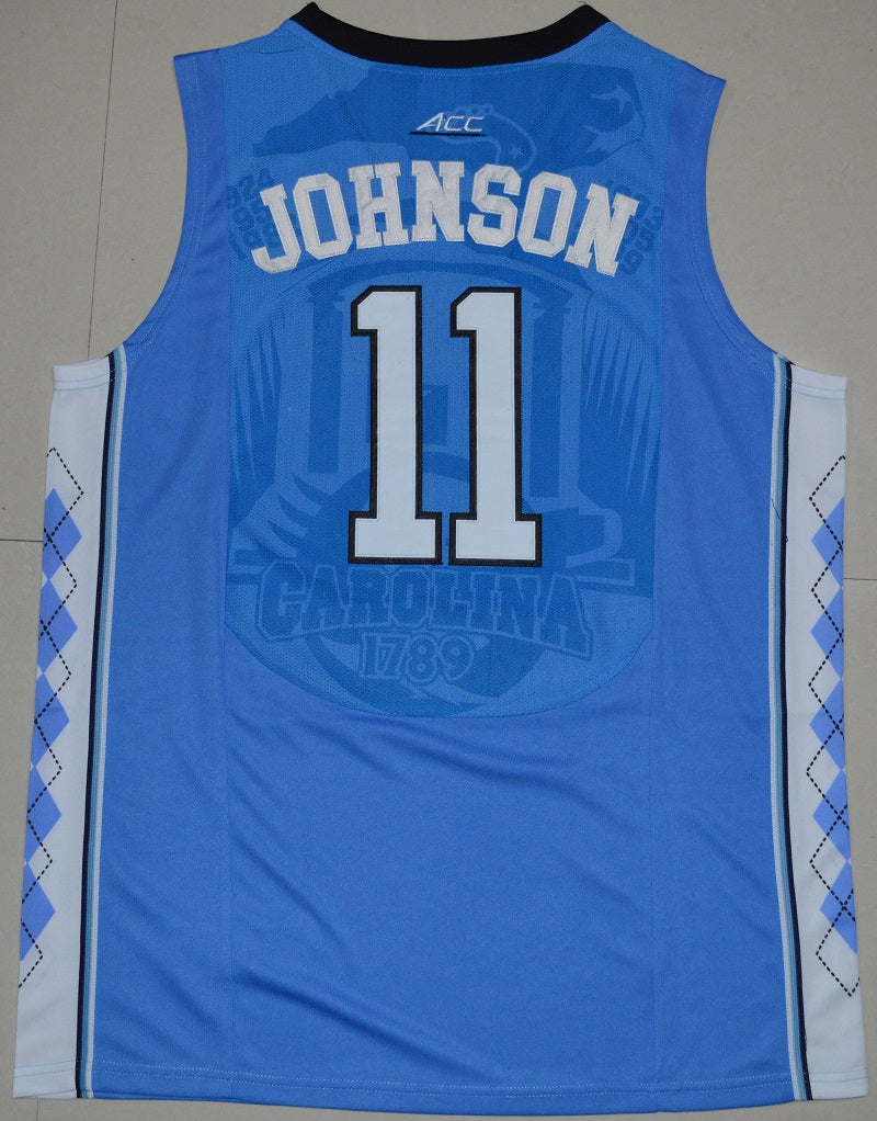 North Carolina Tar Heels #11 Brice Johnson NCAA Basketball Jersey Blue