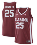 Nimari Burnett Jersey Alabama Crimson Tide College Basketball Replica Crimson #25