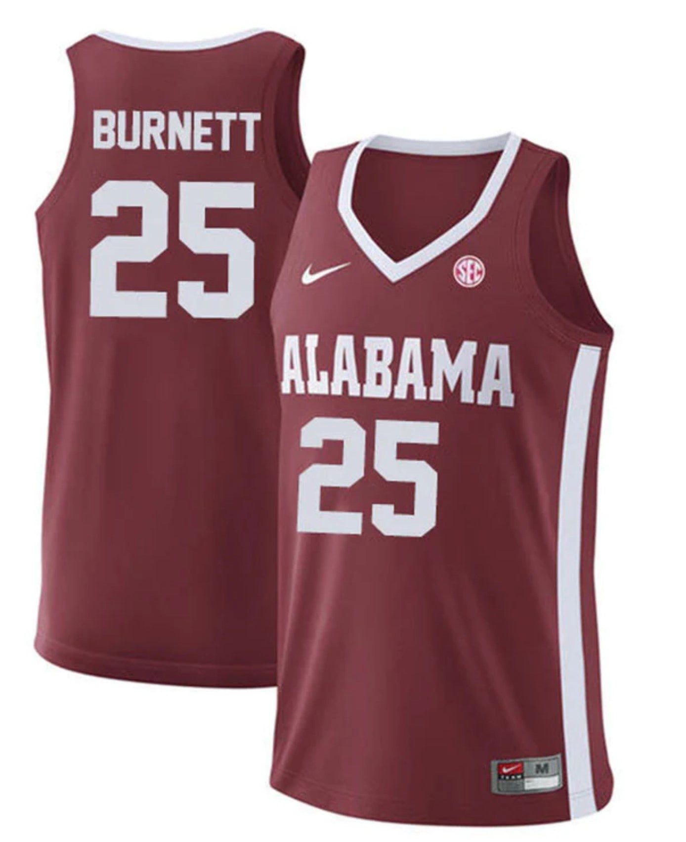Nimari Burnett Jersey Alabama Crimson Tide College Basketball Replica Crimson #25