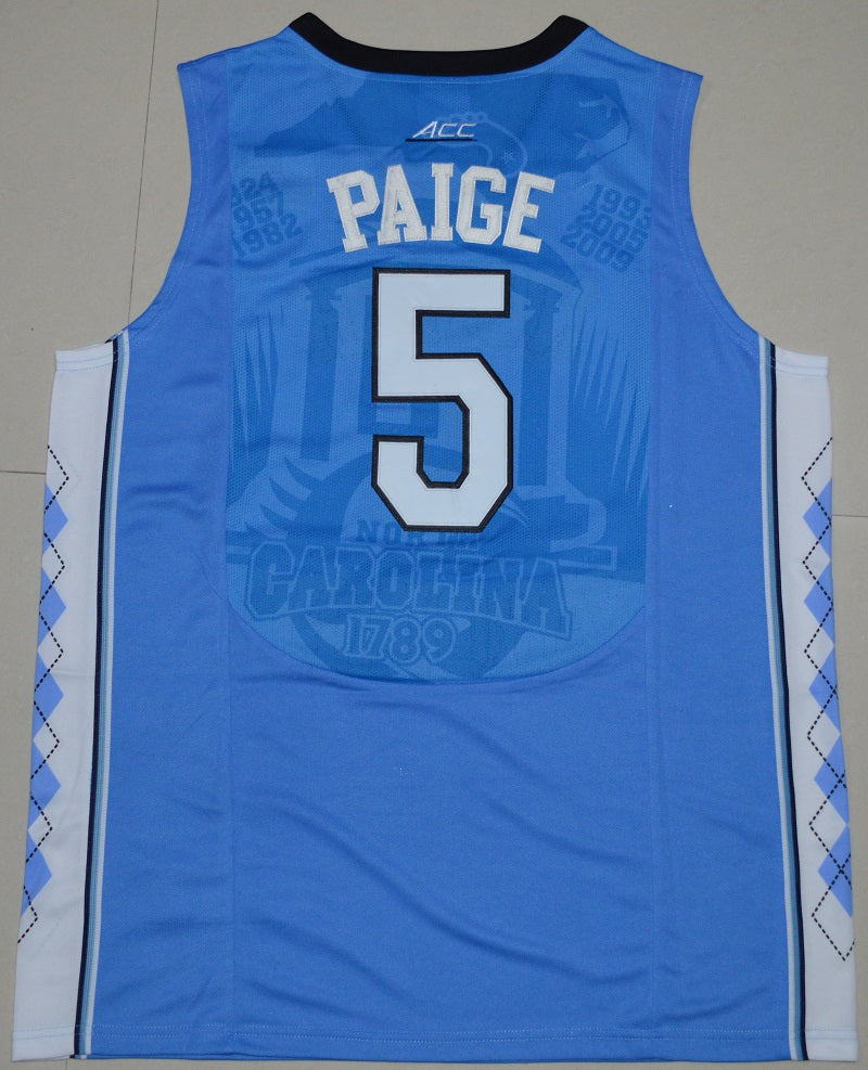 North Carolina Tar Heels #5 Marcus Paige NCAA Basketball Jersey Blue