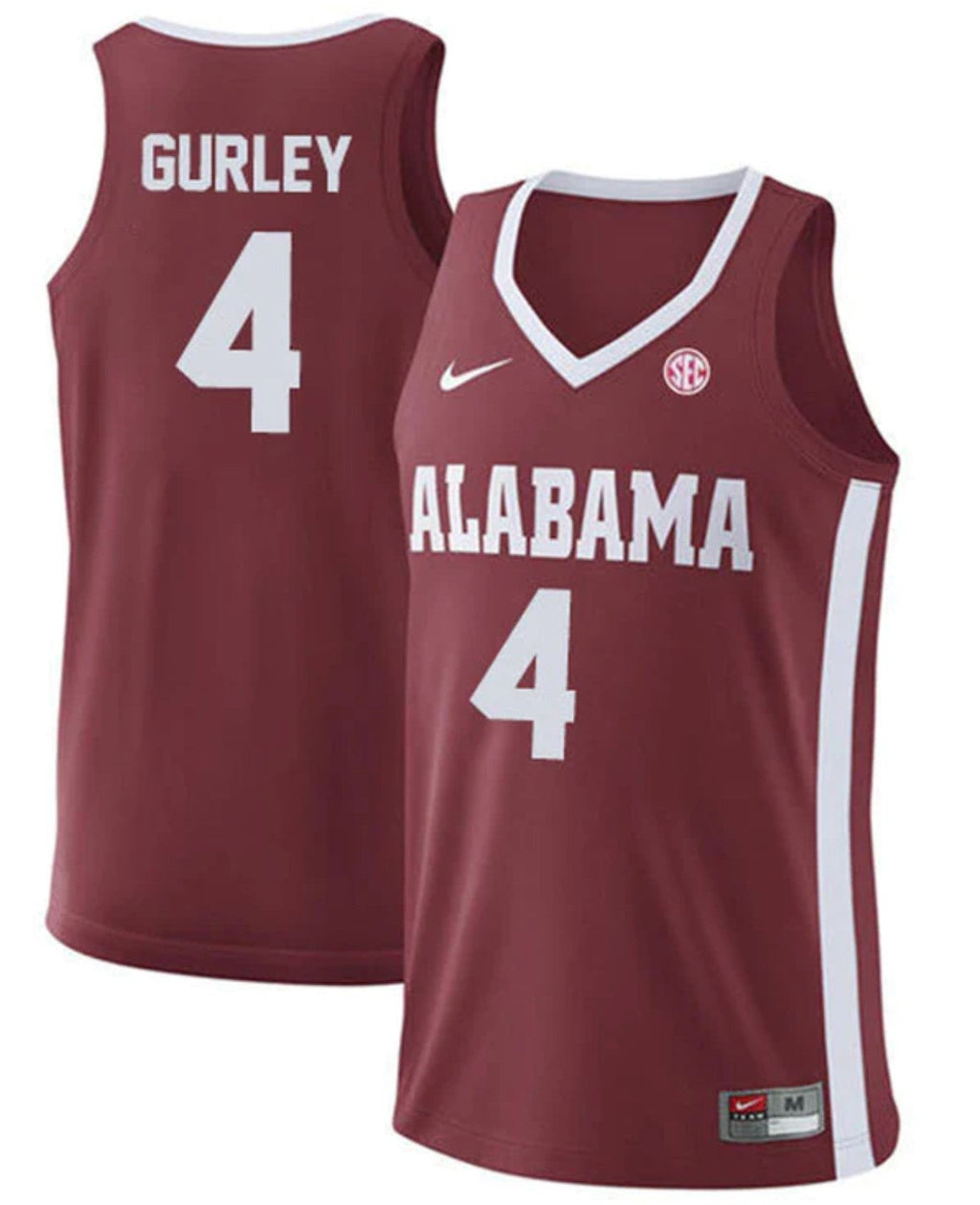 Noah Gurley Jersey Alabama Crimson Tide College Basketball Replica White #4