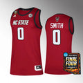 NC State Wolfpack #0 DJ Horne Jersey 2024 NCAA March Madness Final Four Red