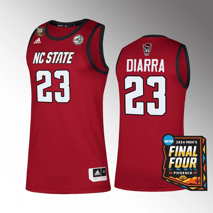 NC State Wolfpack #23 Mohamed Diarra Jersey 2024 NCAA March Madness Final Four