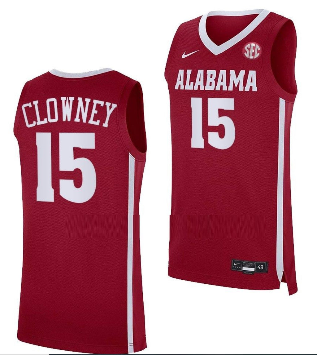 Noah Clowney Jersey Alabama Crimson Tide College Basketball Crimson #15