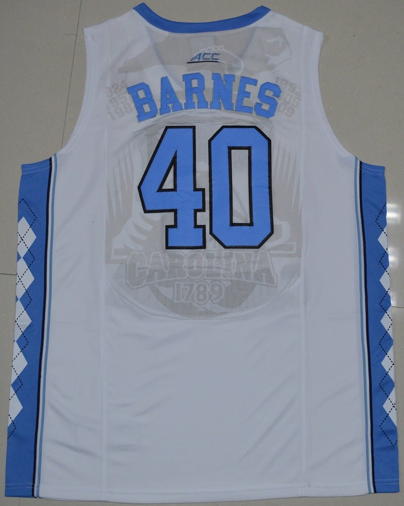 North Carolina Tar Heels #40 Harrison Barnes NCAA Basketball Jersey White