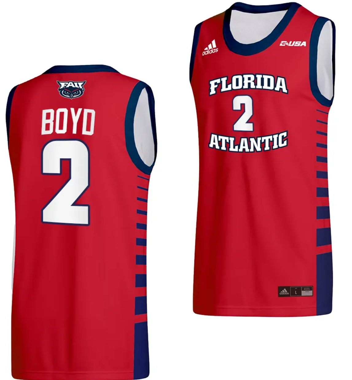 Nicholas Boyd Jersey #2 FAU Owls College Basketball Replica uniform Black