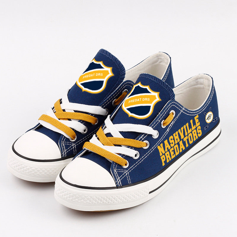 Nashville Predators Low Top Canvas Sport Sneakers Shoes For Men Women Fans