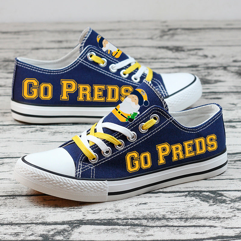 Nashville Predators Low Top Canvas Sport Sneakers Shoes For Men Women Fans