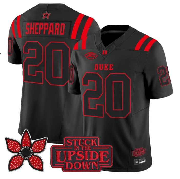 Nate Sheppard Jersey #20 Duke Blue Devils Stranger Things Edition Stitched
