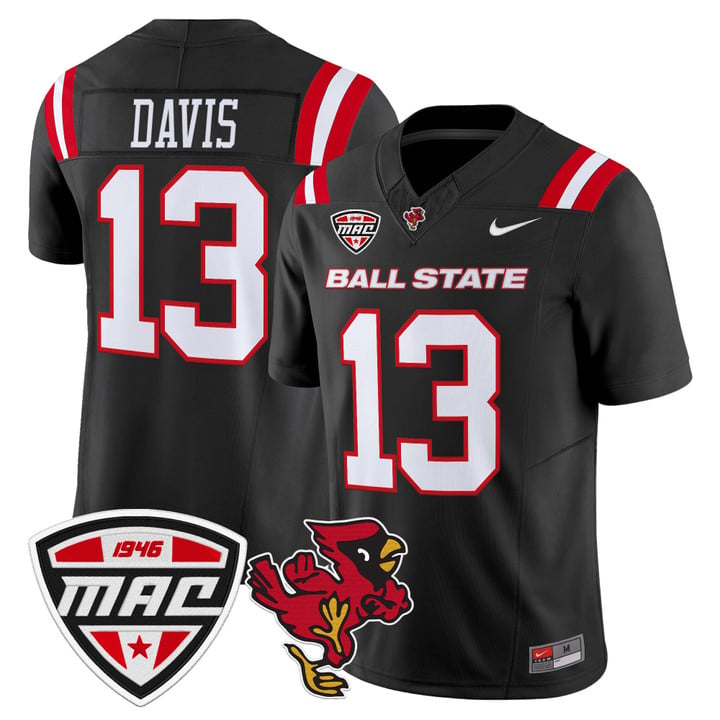 Nate Davis Jersey #13 Ball State Cardinals 2025 Limited Stitched