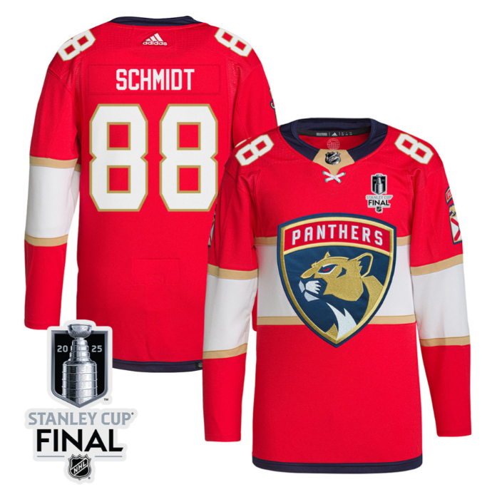 Nate Schmidt 88 Florida Panthers 2025 Stanley Cup Final Home Breakaway Men Jersey