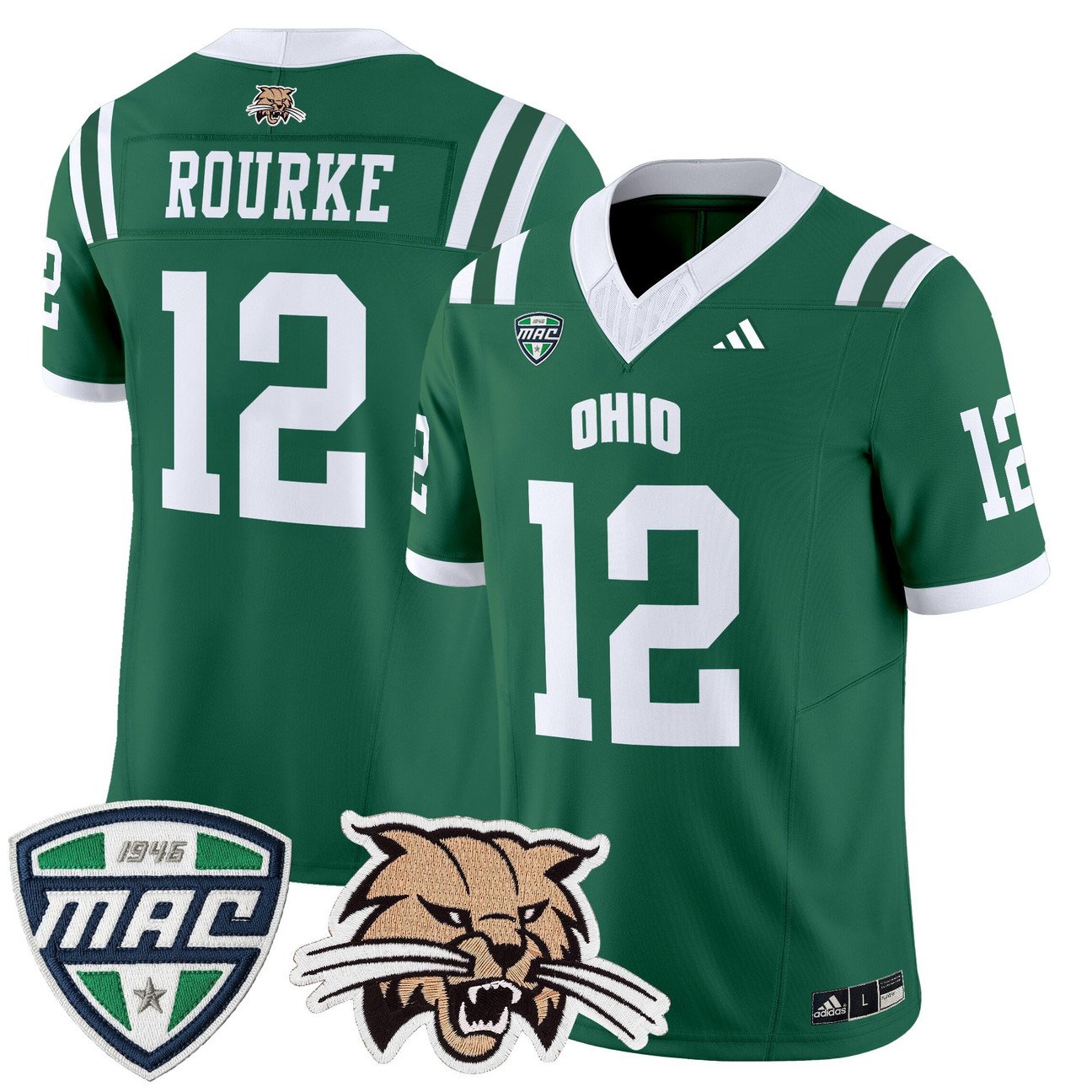 Nathan Rourke Jersey #12 Ohio Bobcats 2025 Vapor Limited Stitched