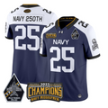 Navy 250th Jersey #25 Navy Midshipmen Jolly Rogers 2025 Trophy Stitched Navy Alternate