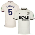 Nayef Aguerd #5 West Ham United 2025-26 Away Match Jersey – Cream