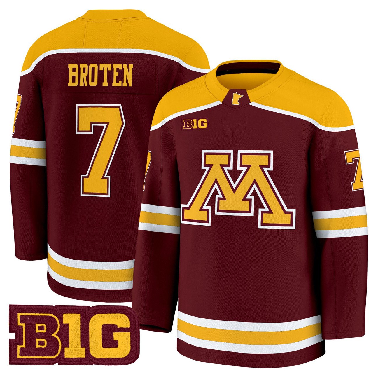 Neal Broten Jersey #7 Minnesota Golden Gophers 2025-26 Stitched Gold