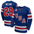 Nelson Team USA Winter Olympics 2026 Hockey Jersey Blue All Stitched
