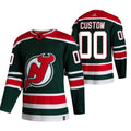 New Jersey Devils Custom Green 2020-21 Reverse Retro Alternate NHL Jersey Stitched