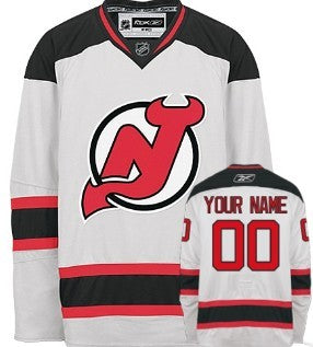 New Jersey Devils Customized White Jersey Stitched