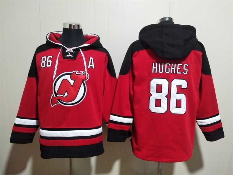 New Jersey Devils #86 Jack Hughes Pullover Hoodie