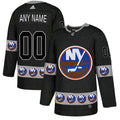 New York Islanders Custom Black Team Logos Fashion Jersey Stitched