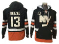 New York Islanders #13 Mathew Barzal Black One Front Pocket Pullover Hoodie