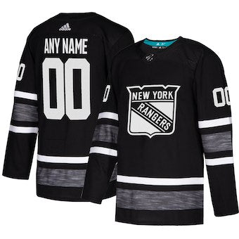 New York Rangers Black 2019 NHL All-Star Game Parley Custom Jersey Stitched