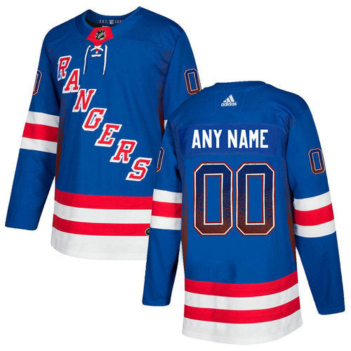 New York Rangers Blue Customized Drift Fashion Jersey Stitched
