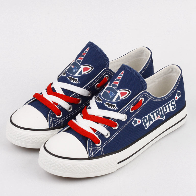 New England Patriots Low Top Canvas Sport Sneakers Shoes For Men Women Fans
