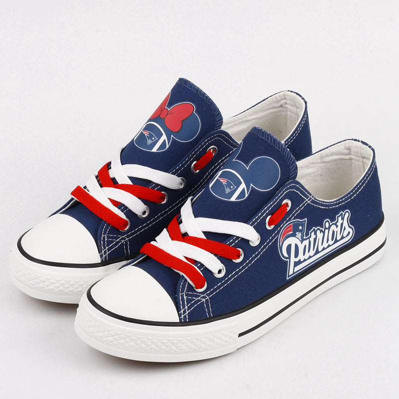 New England Patriots Low Top Canvas Sport Sneakers Shoes For Men Women Fans