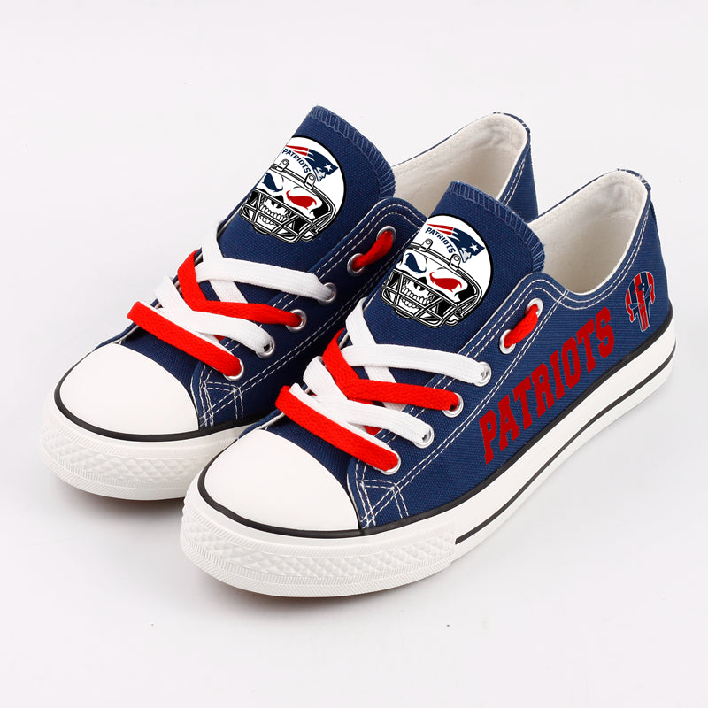 New England Patriots Low Top Canvas Sport Sneakers Shoes For Men Women Fans
