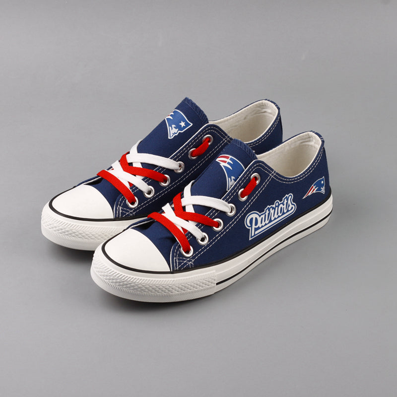 New England Patriots Low Top Canvas Sport Sneakers Shoes For Men Women Fans