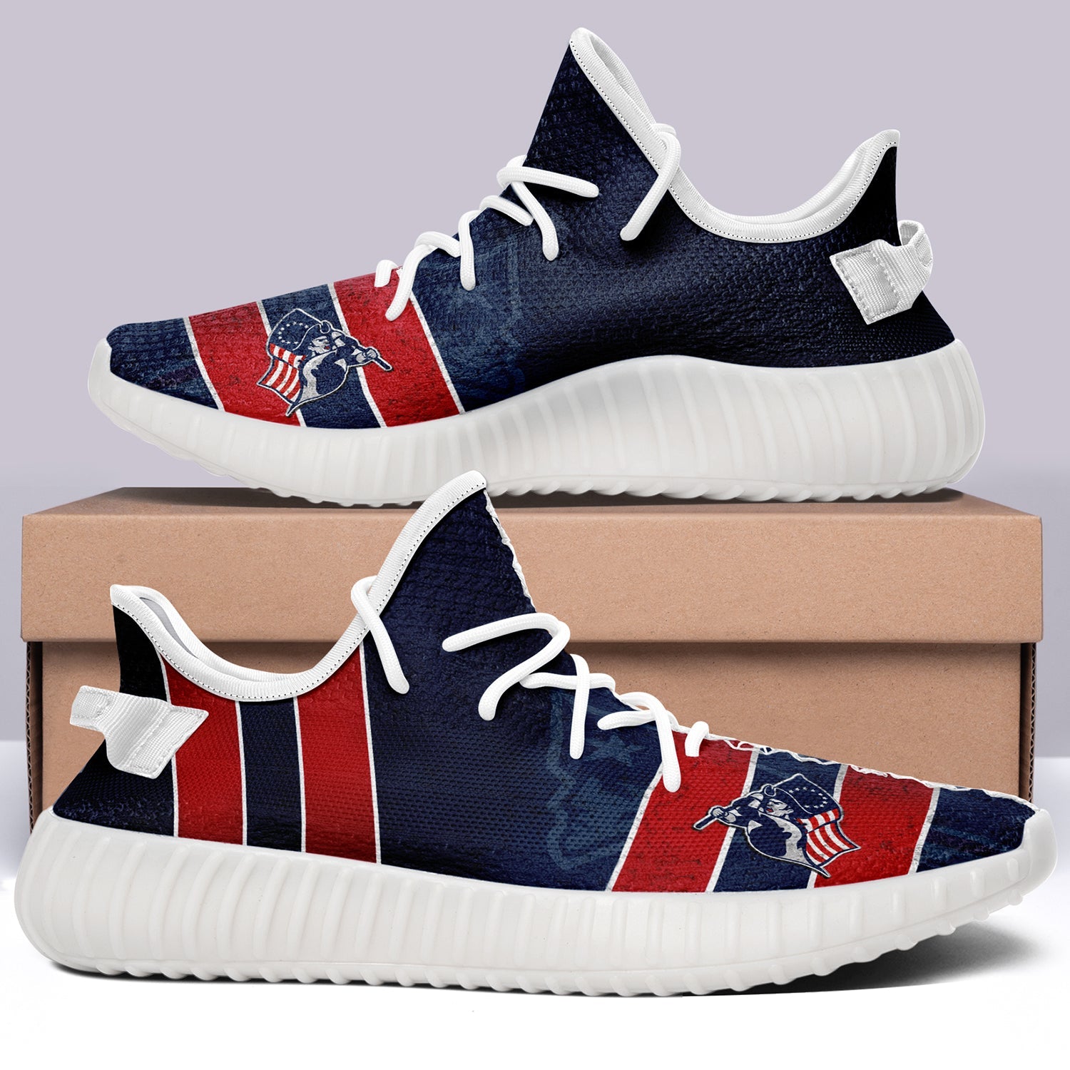 New England Patriots NFL 350v Yeezy Sneakers For Men Women Fans