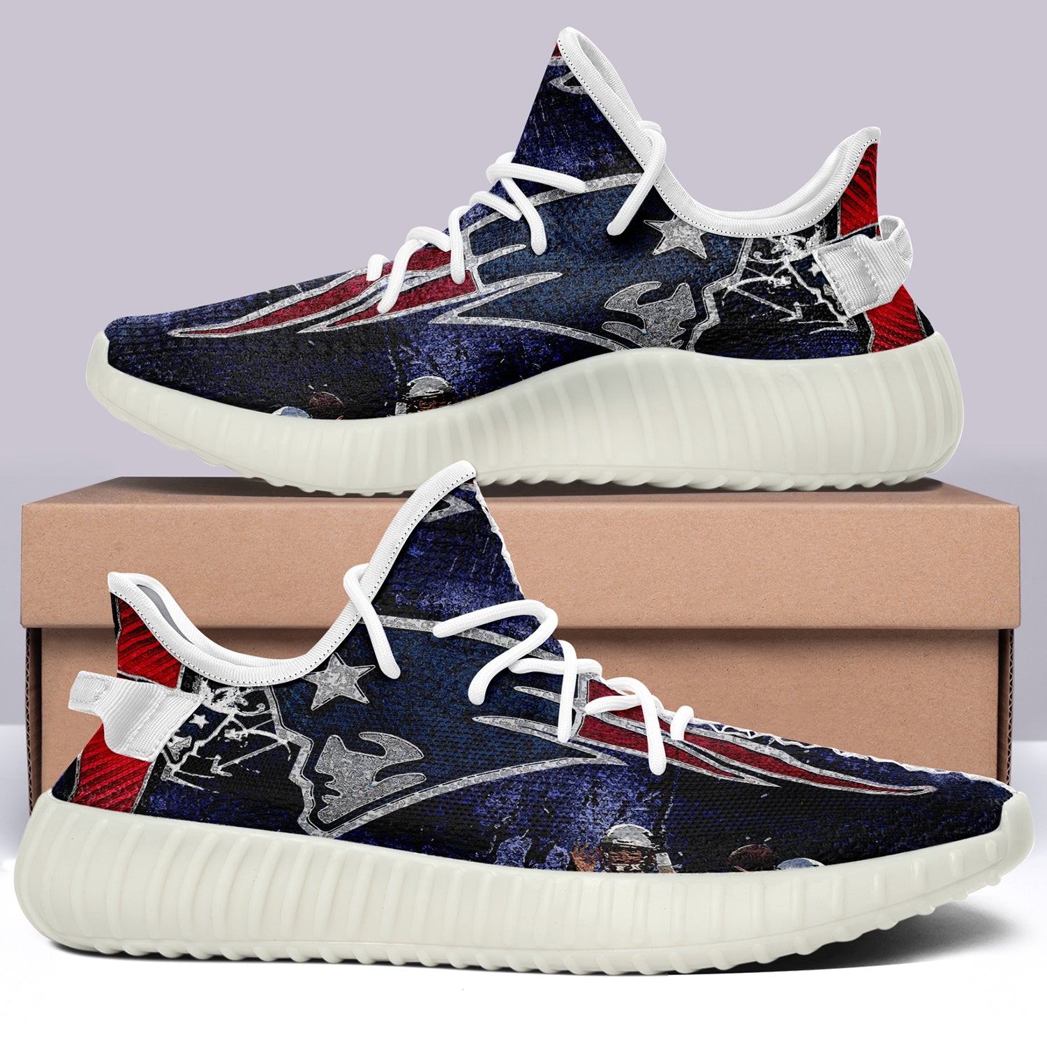 New England Patriots NFL 350v Yeezy Sneakers For Men Women Fans